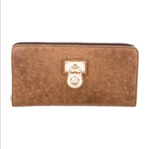 MK embossed Leather wallet